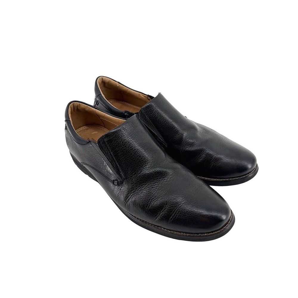 DeLaRentis American Classic Mens Black Leather Slip On Loafers AC-1103 Size 12 M